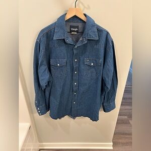 Wrangler Pearl Snap Western Shirt – Size 18x35